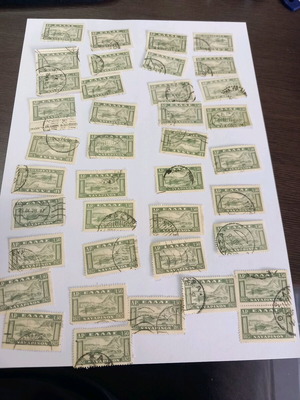 Navarino 1827 1927 1.5 Drachmae used stamps