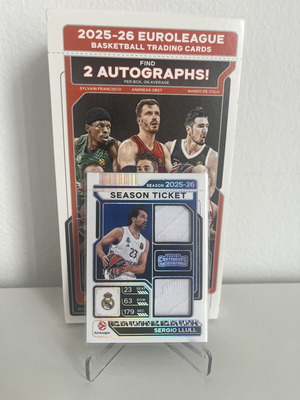 Sergio Llull Dual Patch 11/49 Panini Contenders EuroLeague Card mint