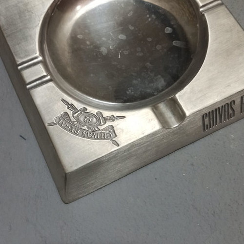 Aluminum ashtray like new, large size, branded company