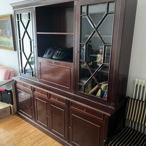 Vintage furniture unit used, two-piece set