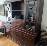 Vintage furniture unit used, two-piece set