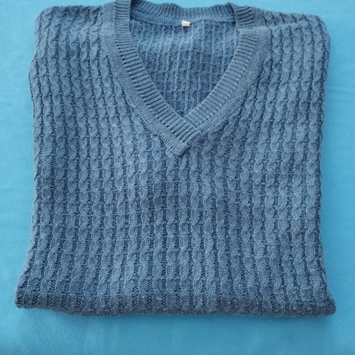 Vintage women's short-sleeve pullovers set of 2 like new, blue shades, M-L-XL