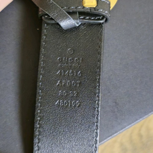 Gucci GG Marmont thin belt like new, black and gold, size 80cm