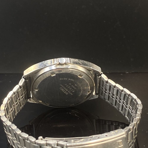 Seiko 5 Automatic TV Case men's watch like new, blue and silver