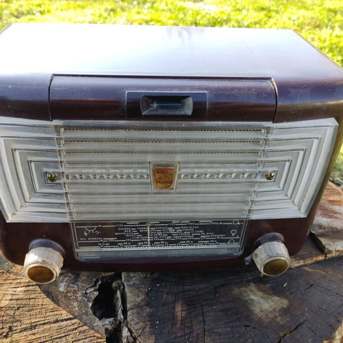 Philips vintage radio from the 50s used, non-functional
