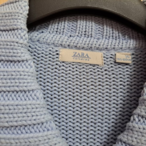 Zara women's cardigan baby blue, new, cotton, size M