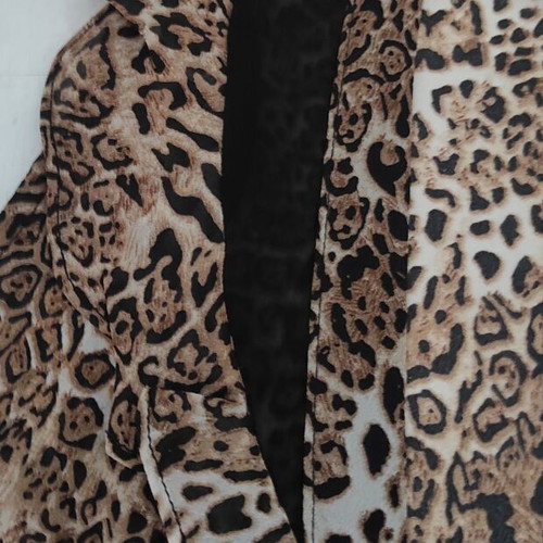 Summer sleeveless dress like new, leopard brown, size M