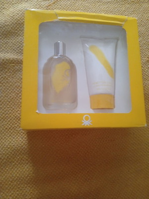 Benetton Giallo perfume set 100 ml and 150 ml shower gel new