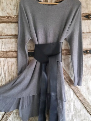 Gray knitted dress like new