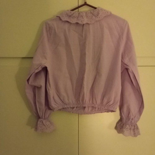 Trendyol Lilac Shirt with Cutout Designs Large Like New