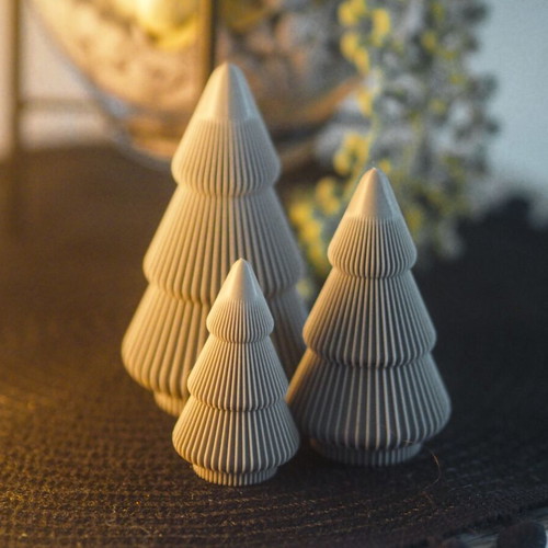 Modern Christmas Trees new, set of 3 pieces