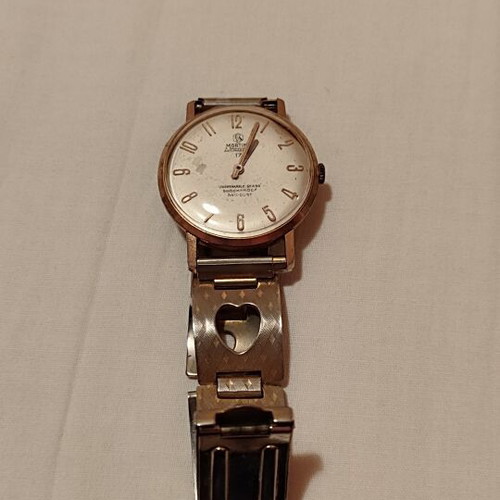 Mortima vintage mechanical wristwatch 17 jewels, gold case