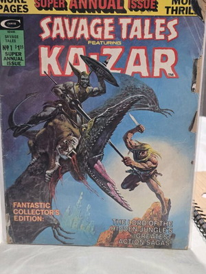 Savage Tales Annual #1 used, with damaged cover