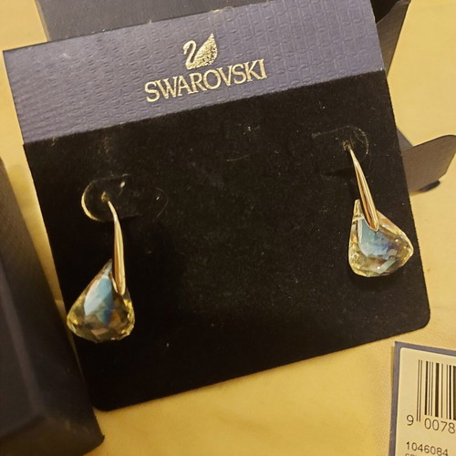 Swarovski μεγάλα σκουλαρίκια σταγόνα βροχής καινούργια