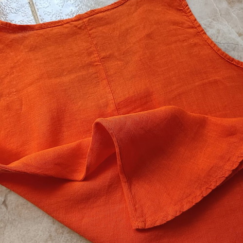 Sleeveless blouse made in Italy new, 100% linen, size L