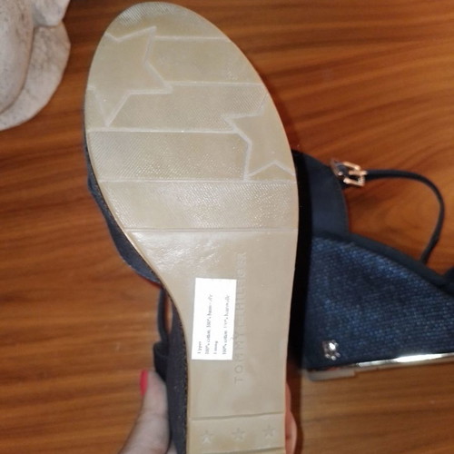 Tommy Hilfiger platform sandals, blue, size 38