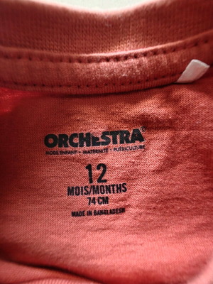 Orchestra baby shirt “MONSTER” used, 12 months (74 cm)