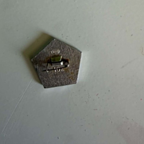 Soviet Lenin Pin vintage, used, red enamel pentagon
