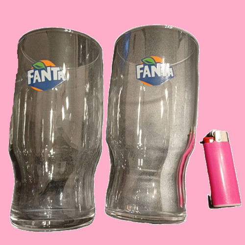 Fanta glasses vintage set of 2, like new
