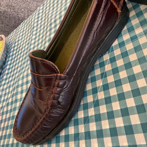 Clarys leather mokasins for boy size 34 used, brown