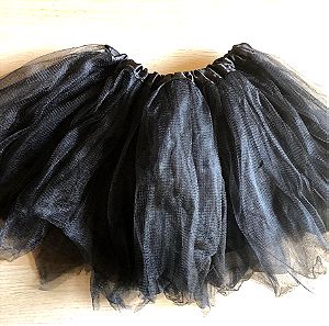Παιδική φούστα κοντή μαύρη τούτου tutu skirt με λάστιχο και επενδυση για βόλτα ή  στολή ηλικίες 5-8