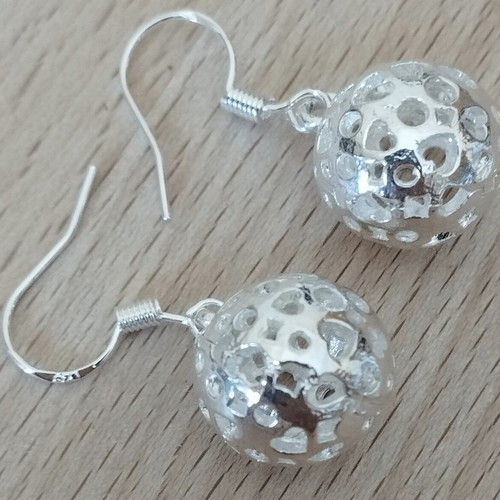 Elegance larger ball earrings 925 silver