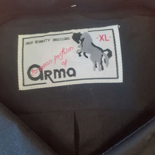 Arma men's black shirt made of viscose new