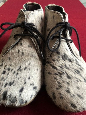 Maruti leather shoes with laces animal print used, size 36