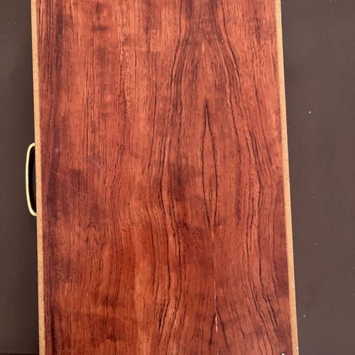 Wooden Backgammon Board Used, Foldable 44x38 cm with Dice and Checkers