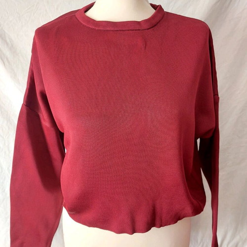 Zara Short Burgundy Blouse Like New, Size M