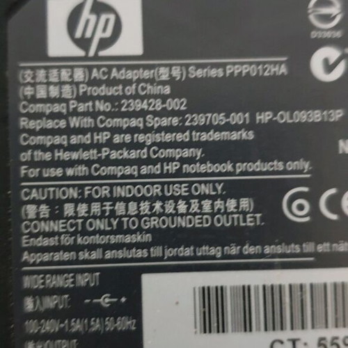 HP 65W Power Adapter for Pavilion DV6200 DV6300 DV6400 DV6500 DV6600 like new