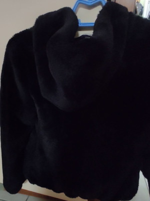 Terranova kids faux fur coat like new, black, size S