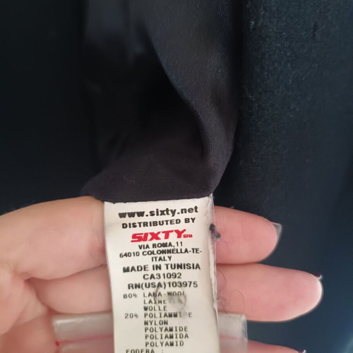 Miss Sixty wool coat used, black, size S
