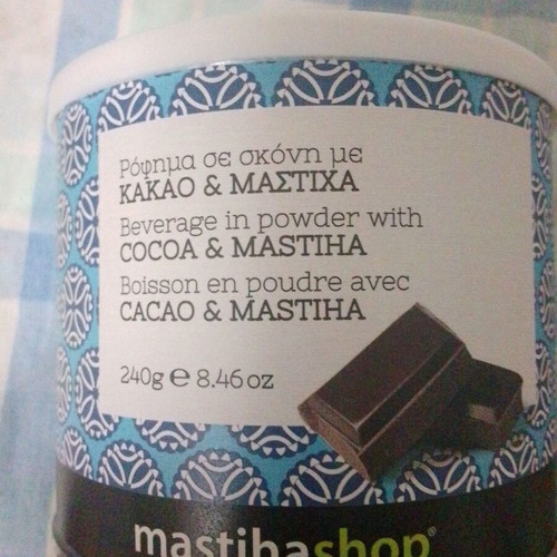 Chocolate beverage with Chios mastiha new