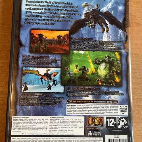 World of Warcraft PC MAC CD-ROM game used in original case