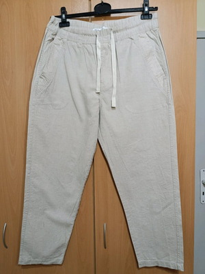 Zara pants beige, linen and cotton, like new, size M