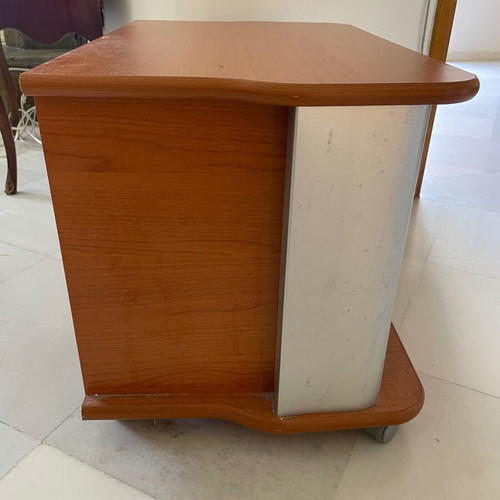 TV cabinet with showcase and wheels like new