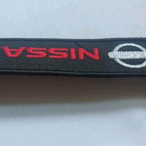 Nissan fabric double-sided keychain new