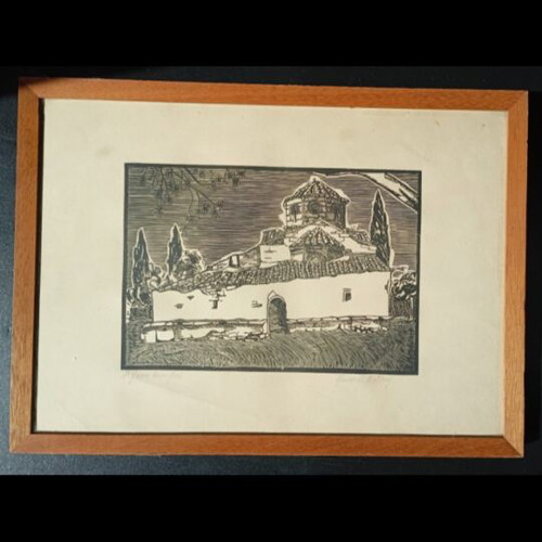 Woodcut Andrée Notton used, Monastery of Saint John the Hunter