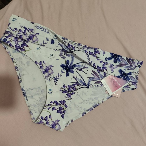 Bikini bottom XL (44) white and purple, Orchideja Lingerie swimwear