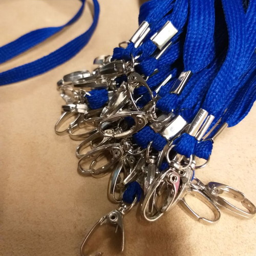 Blue lanyards new pack of 40 pieces