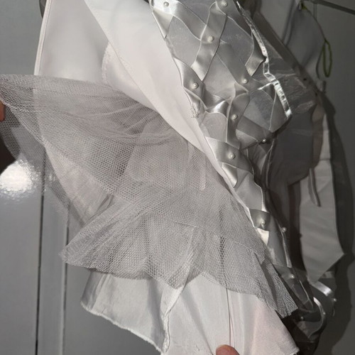 Flower girl dress like new, white, age 4