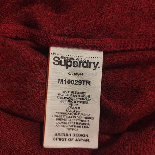 Superdry men's T-shirt medium red like new