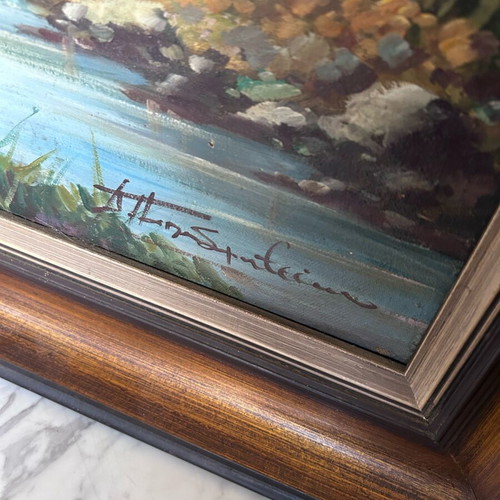 Greek Landscape painting by D. Papadimitriou like new 65x85