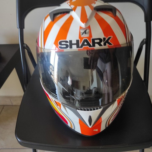Shark S700 Zarco motorcycle helmet used with design, size Small