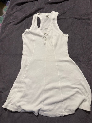 Shirley of Hollywood dress used, white, size L