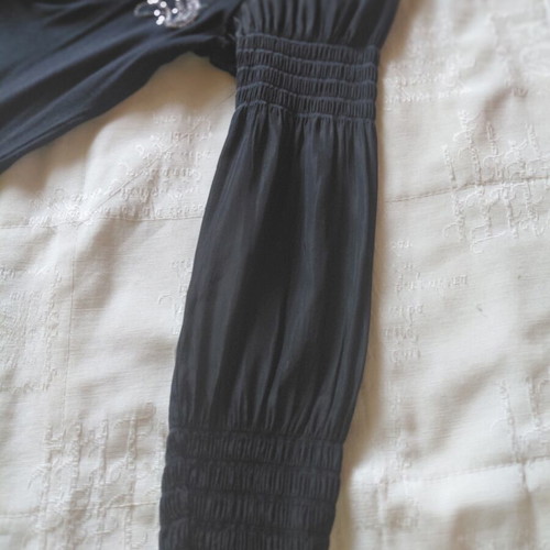 Rosso Disera Y2K Goth Victorian Black Top medium, like new