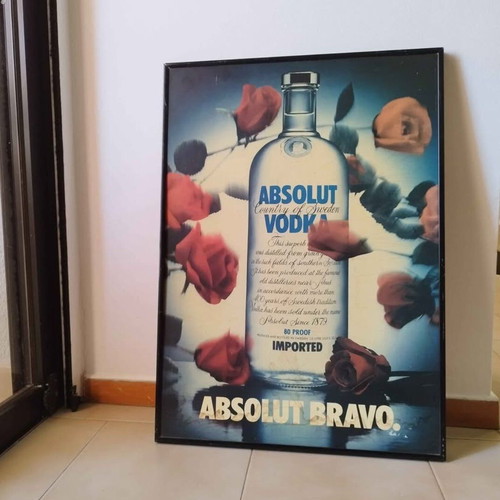 Vintage Absolut Vodka poster 50x70 cm used, decorative and collectible