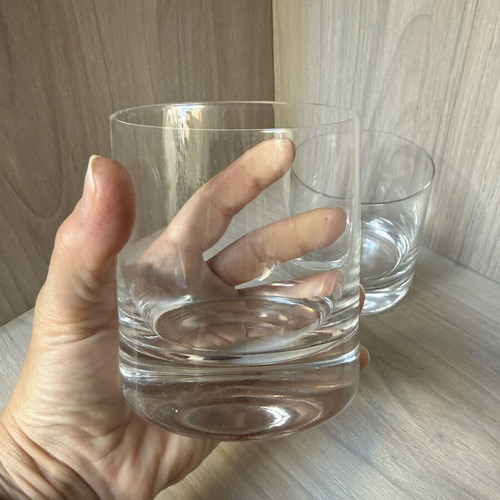 Whiskey glasses, set of 2, classic lowball with heavy base