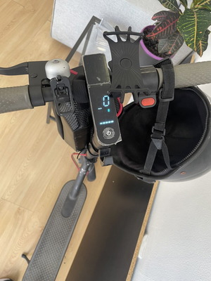 Xiaomi electric scooter with custom firmware and 10-inch wheels